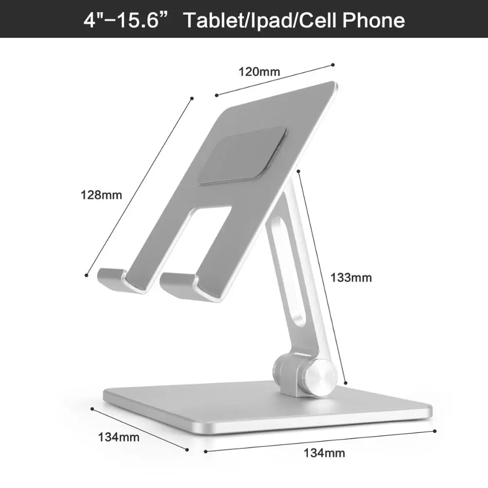

Zienstar-Foldable Aluminum Tablet Stand,Dual Height and Angle Adjustable Bracket for 4"-15.6 Tablet/Ipad/Cell Phone