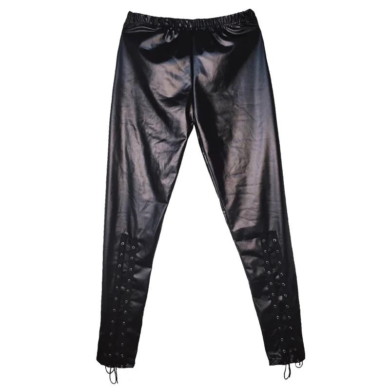 

Spring And Autumn Women's Leggings Yoga Faux Leather Tights With Chic Slim Fit