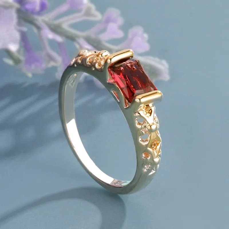 BICUX милые розовые золотые серебряные большие красные белые хрустальные кольца