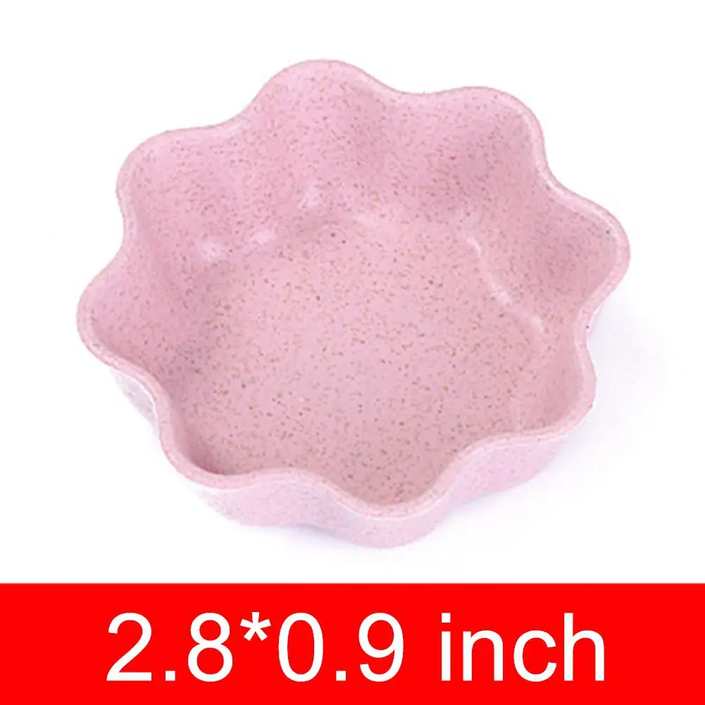 Flower pink Studyset мини пшеничная соломенная Клубная декоративная тарелка для соуса кухонные аксессуары - Цвет: Flower pink