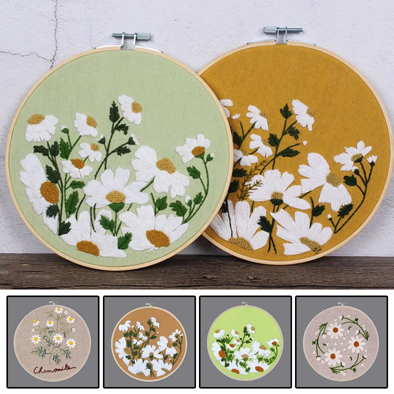 3D DIY Набор для вышивки с цветочным принтом ручная вышивка крестиком шитье ремесел