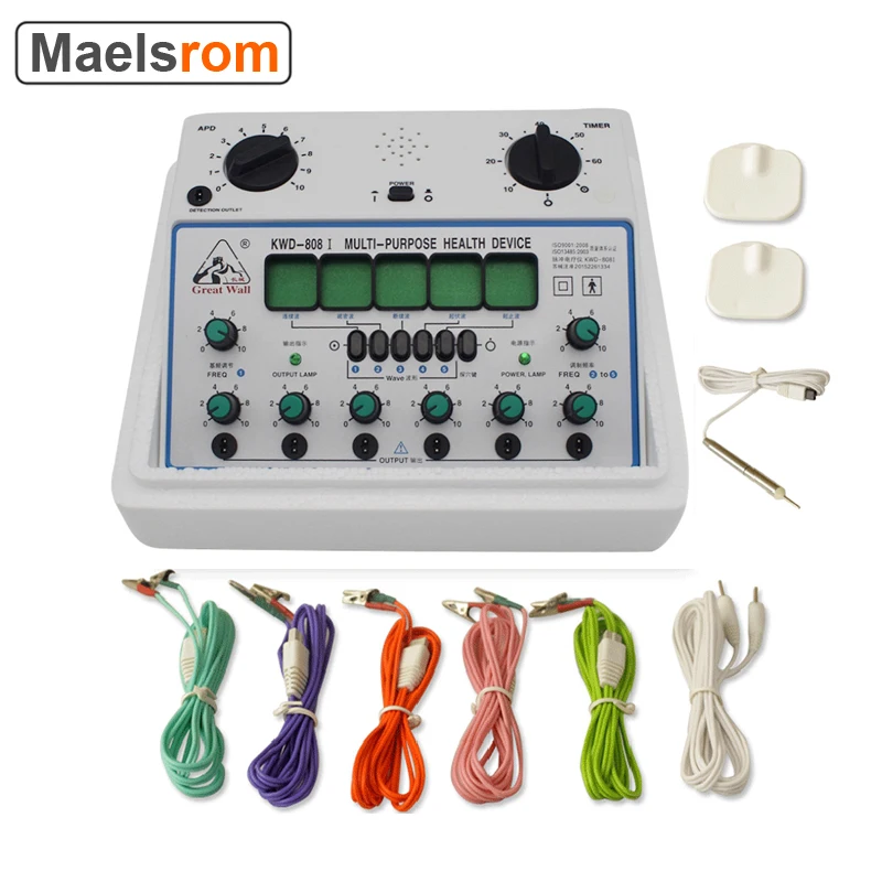 Electro Acupuncture Stimulator Machine Nerve and muscle Electroacupuncture therapy 6waveforms 6 Output EMS Massager