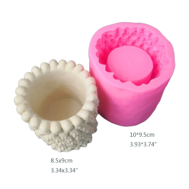 

X7AF Skull Flowerpot Silicone Mold Keychain Resin Epoxy Craft Polymer Clay Craft