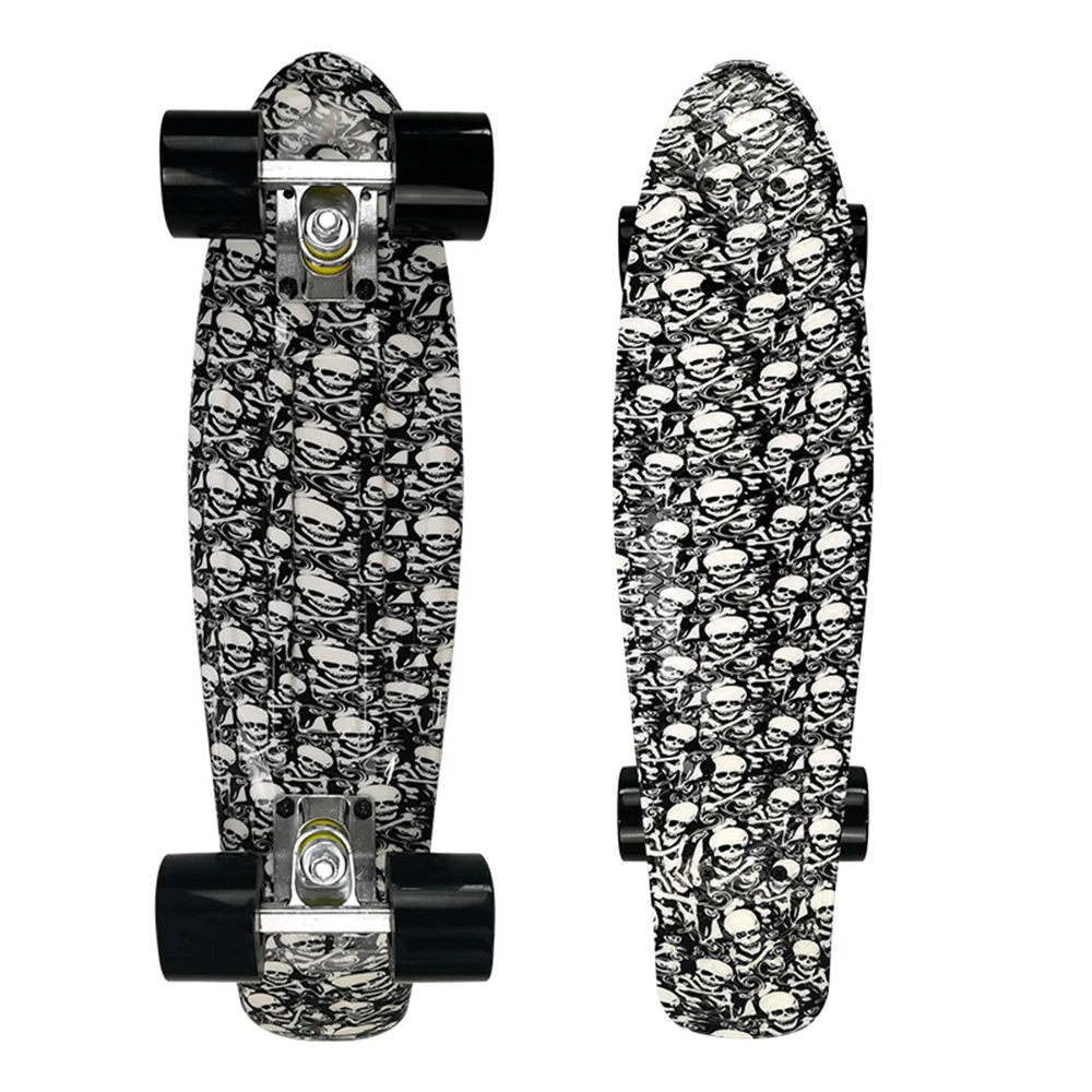 Новинка 2021 Скейтборд Mini Cruiser 22 дюйма скейтборд для взрослых и детей Лонгборд с