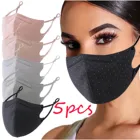 5PCWashable ткани крышки рта Masker Mascarillas для взрослых, женская пижама, детская одежда в горошек Регулируемый Моющиеся Сафет защиты маска для лица