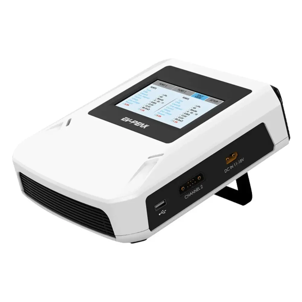 

EV-Peak AD3+ 150WX2 15AX2 AC/DC DUAL LCD Touch Screen Balance Charger Discherger for 1-6S Lipo