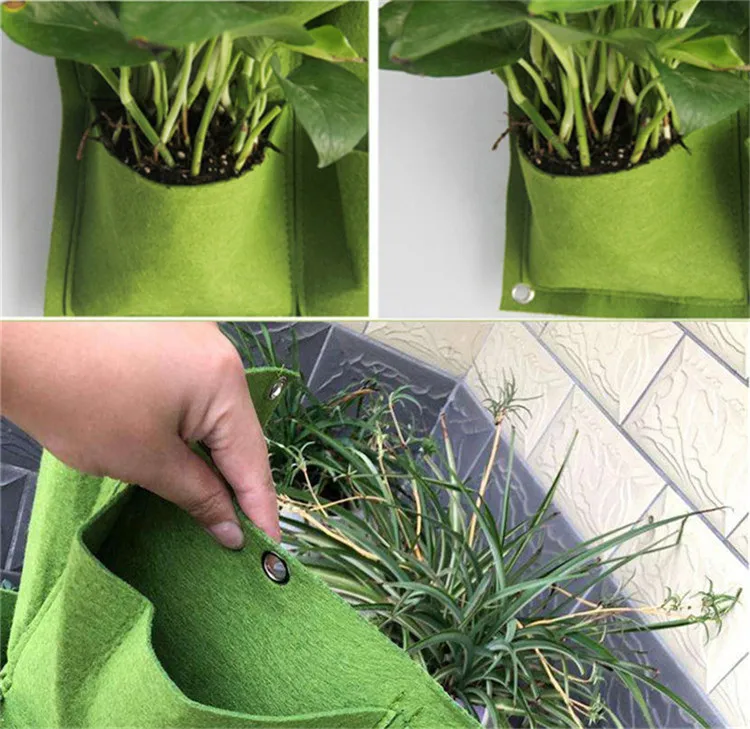 25 Pockets Vertical Garden Wall Hanging Planting Bags Green Plant Grow Bag Planter Vegetable Living Flower Pot | Дом и сад