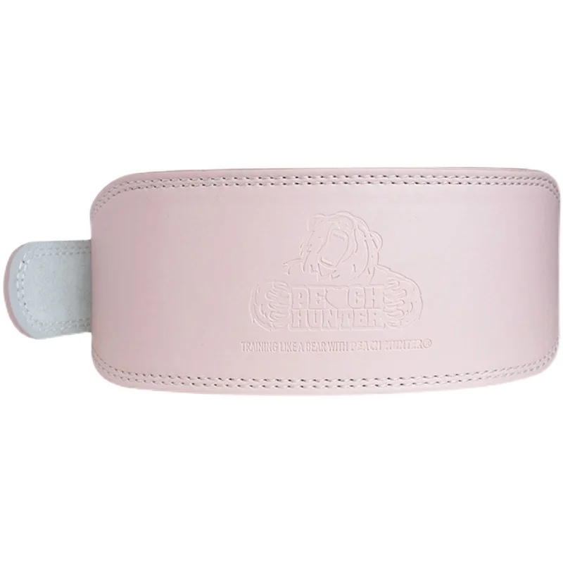 Розовый кожаный ремень для защиты талии женский фитнеса и тяжелой атлетики