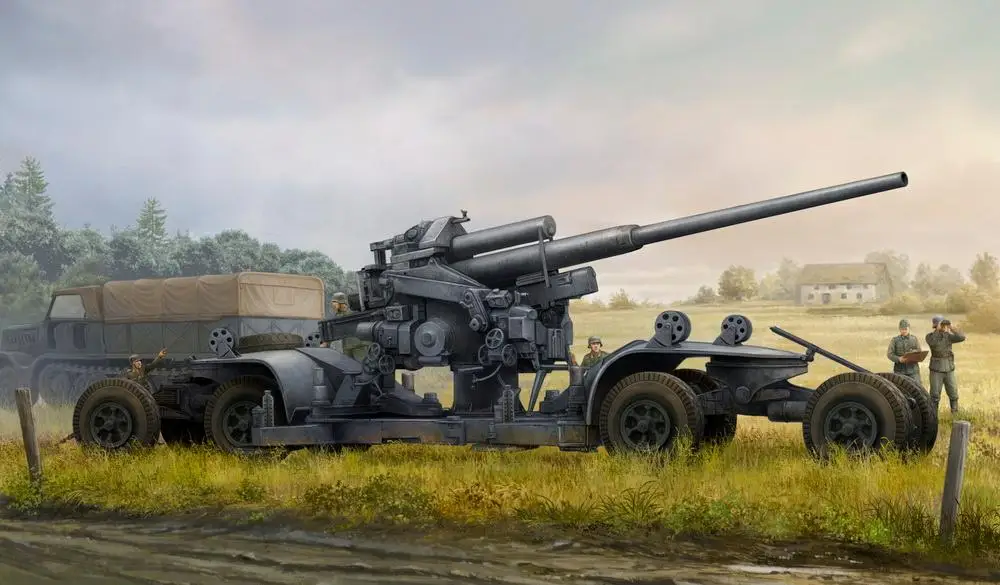 Hobbyboss 84545 1/35 масштаб немецкий 12 8 см FLAK 40 MOEDL Новый | Игрушки и хобби