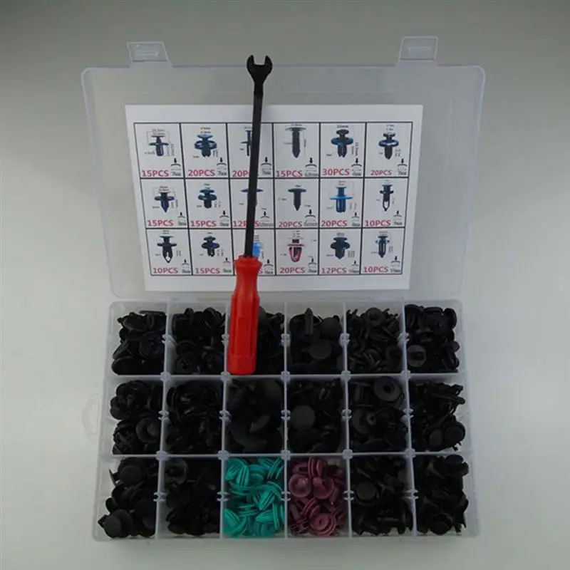 304 шт. нажимные шпильки пластиковые заклепки инструмент автомобильный толчок