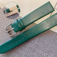 genuine leather green soft leather watchband buckle 8mm 12mm 14mm 16mm 18mm mens womens watch strap bracelet
