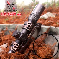 swamp deer 1 2 6x20 scope tactical optic cross sight rifle scope hunting rifle scope sniper airsoft air hd lens clear vision