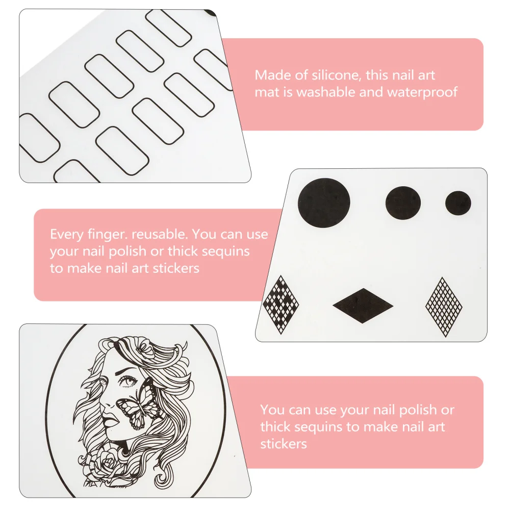 Акриловый коврик для обучения ногтям силиконовый тренировочный лист практики