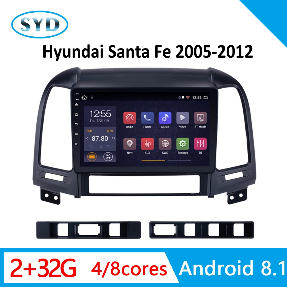 Автомобильное радио Android для Hyundai Santa Fe 2005 2012 центральный мультимедийный плеер GPS