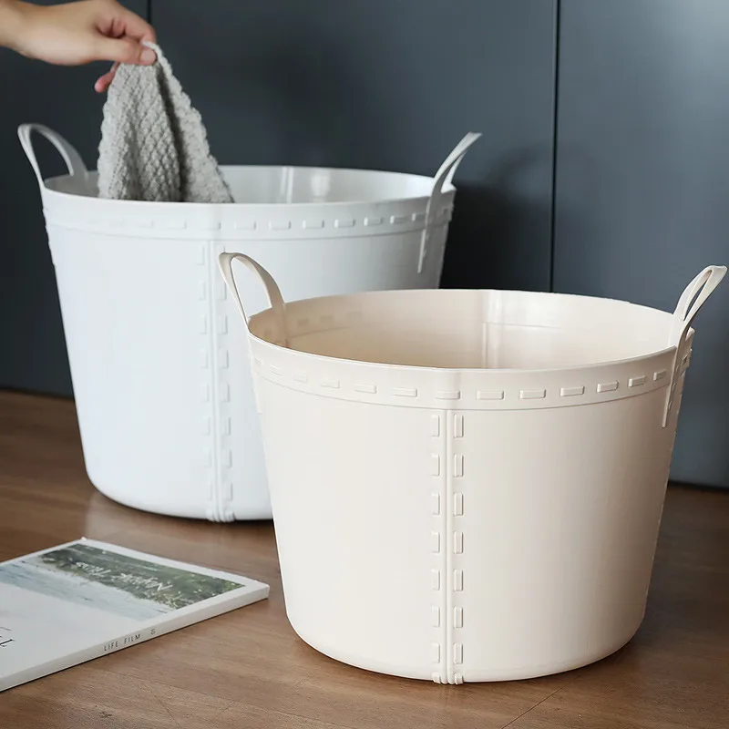 Мягкая пластиковая корзина для грязной одежды игрушки корзины белья в ванной