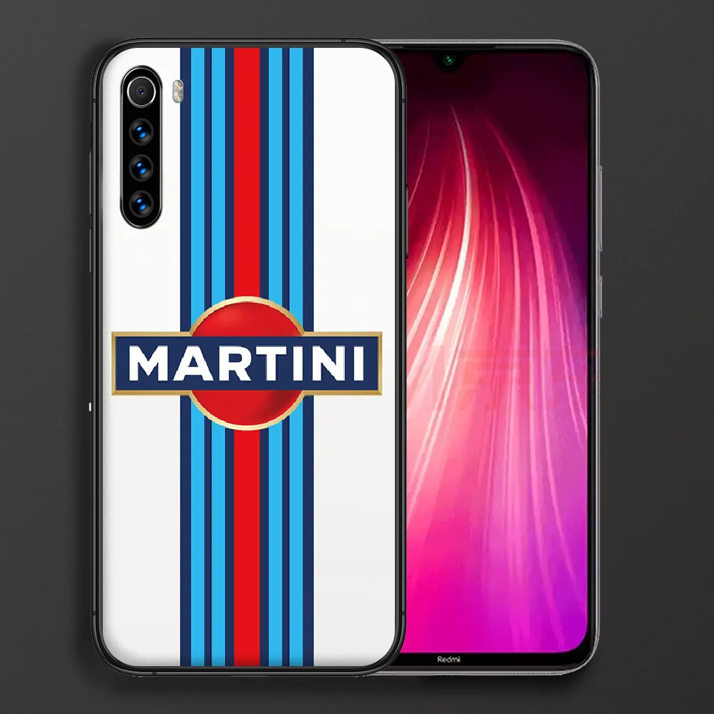 

Martini Racing Phone case For Xiaomi Redmi Note 7 8 8T 9 9S 4X 7 7A 9A K30 Pro Ultra black coque soft hoesjes fashion waterproof