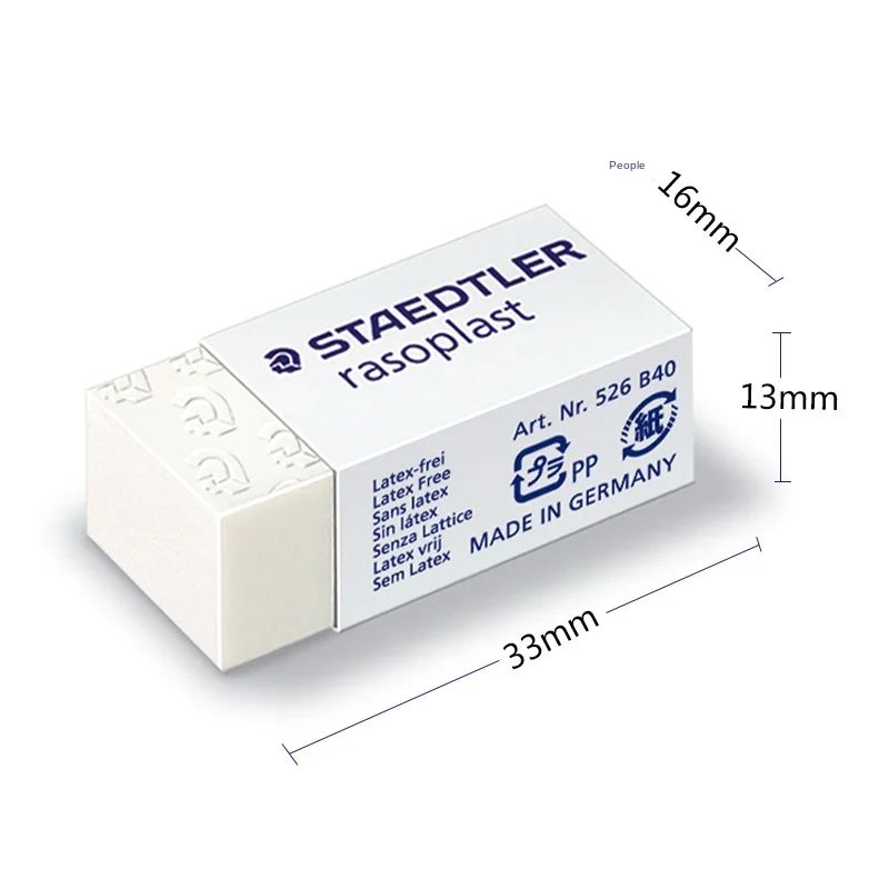 Staedtler 526B30 Rasoplast Eraser Phthalate And Latex Free White 43 x 19 mm | Канцтовары для офиса и дома