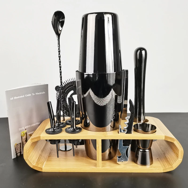 Набор для бардинга Бостон комплект из 11 предметов шейкер коктейлей черного и