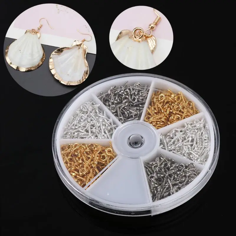 600Pcs 3 Colors Screw Eye Pins Eyelets Threaded Hooks for Jewelry Making | Украшения и аксессуары