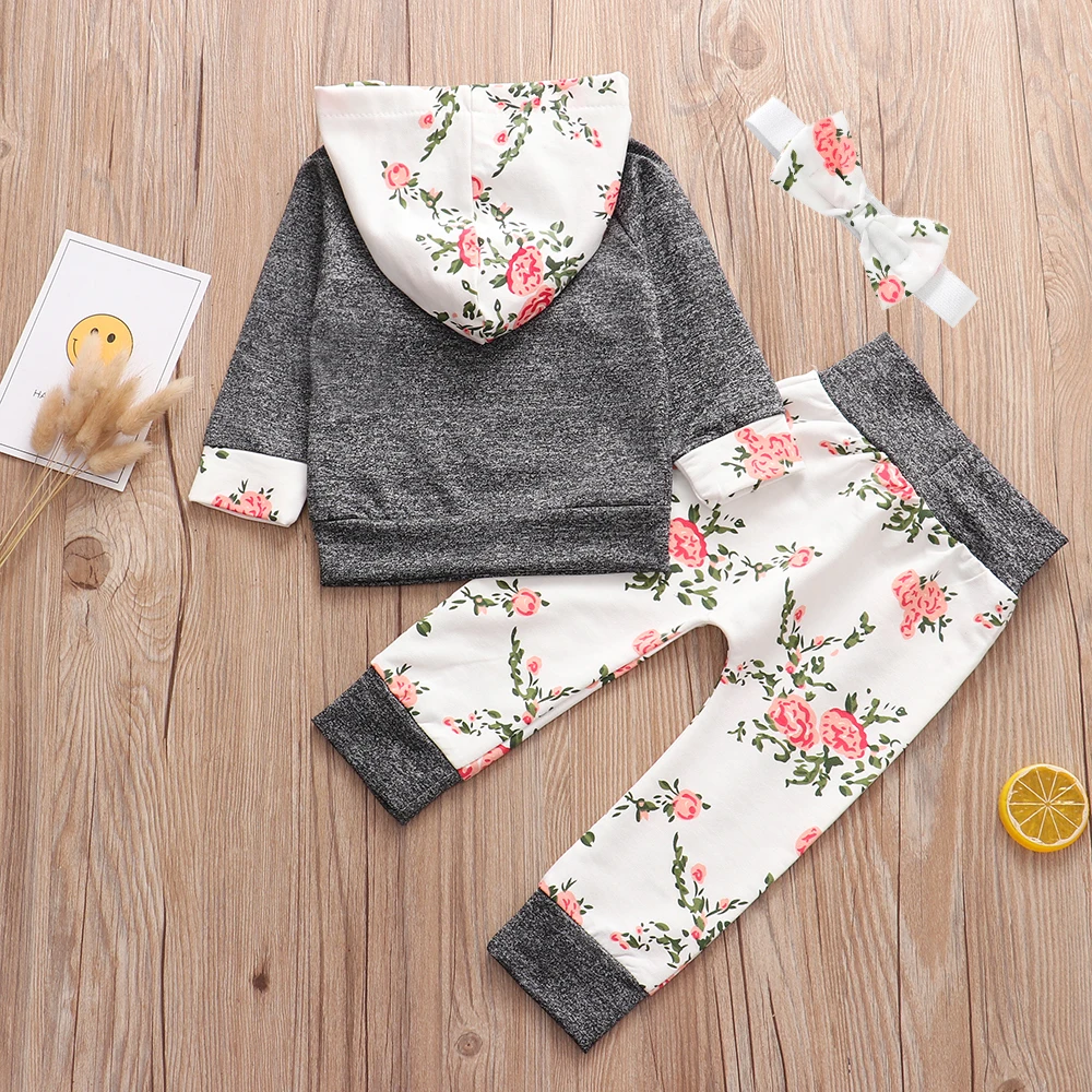Цветочный наряд для маленьких девочек комплект из 3 предметов спортивный костюм