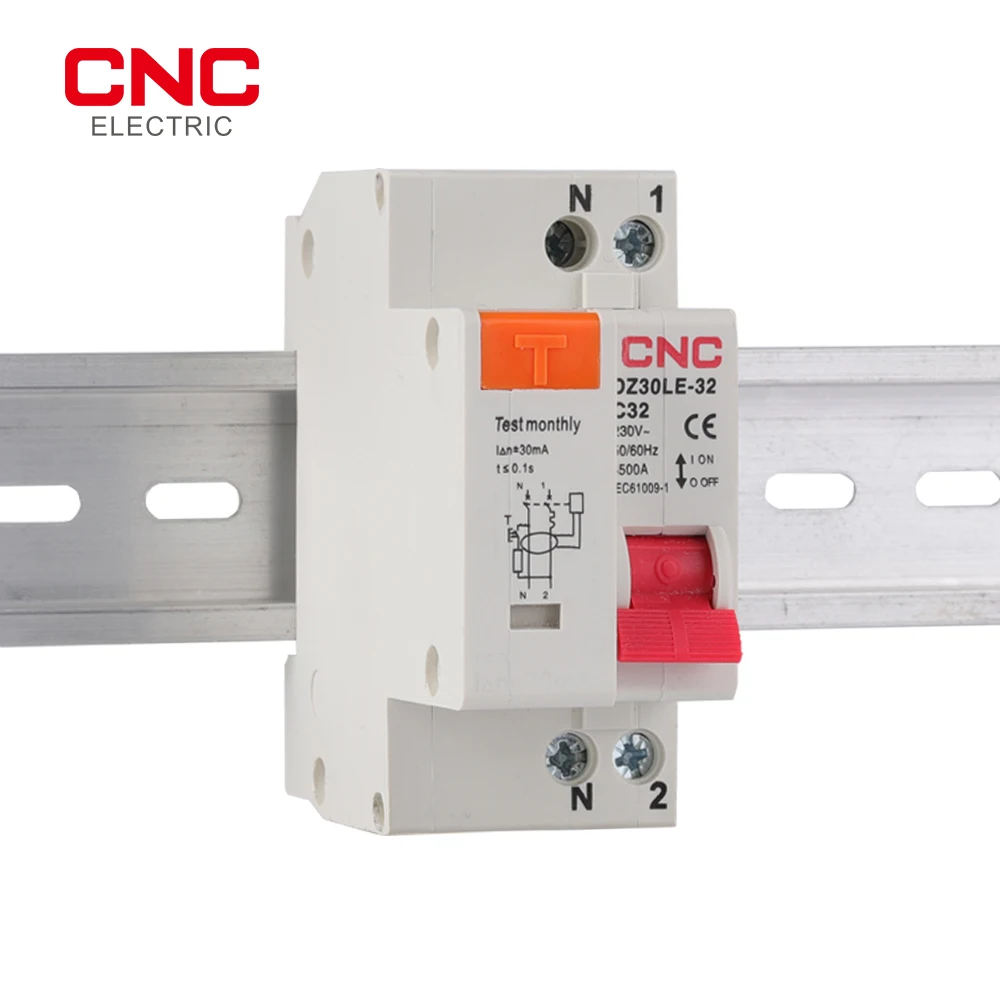 CNC DZ30LE-32 230 В 1P + N 36 мм автоматический выключатель с защитой от перегрузки и утечки