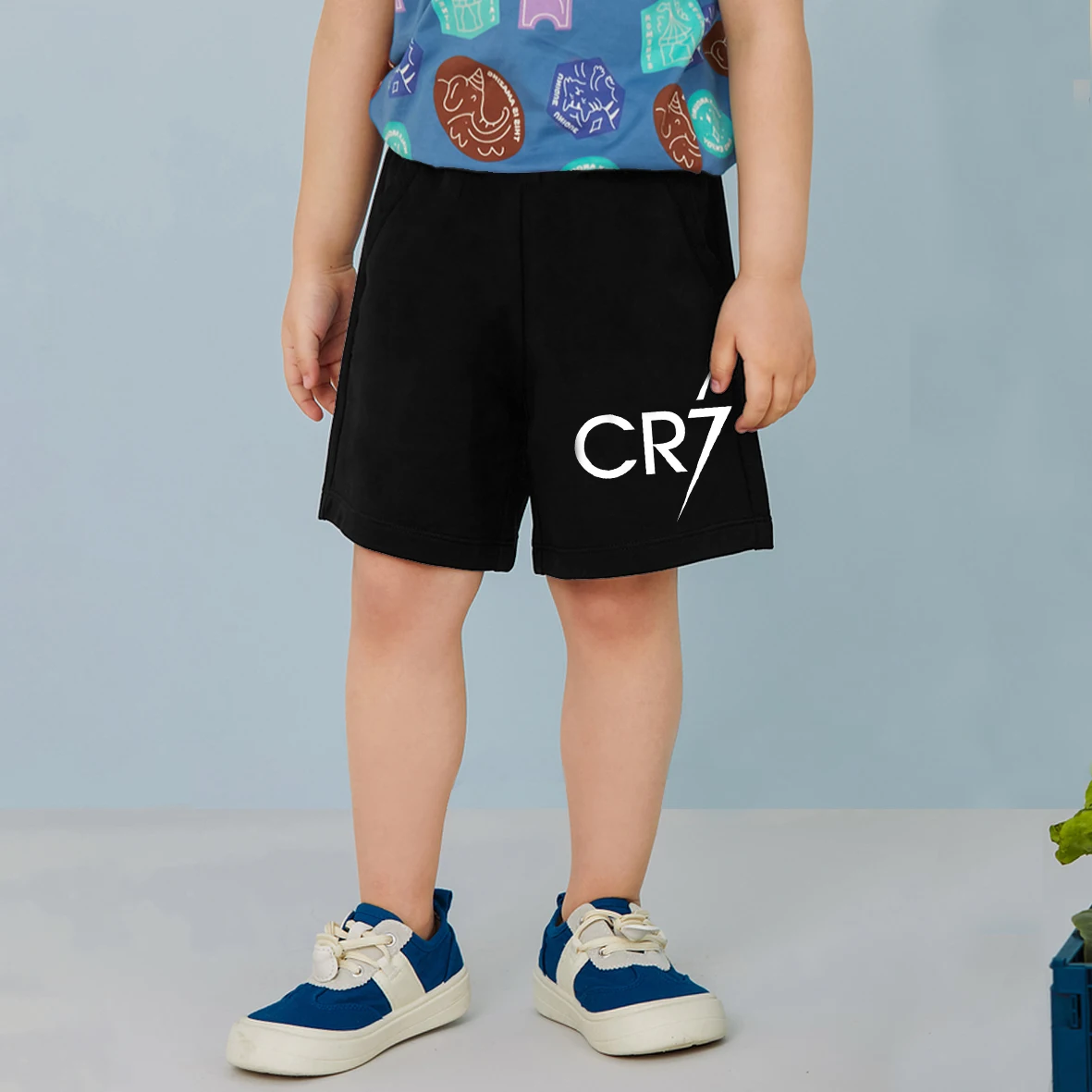 

CR7 Streetwear Cristiano Ronaldo Shorts for Boy Cool Summer 2021 Children's Sports Shorts 100% Cotton Pants Shorts for Girls