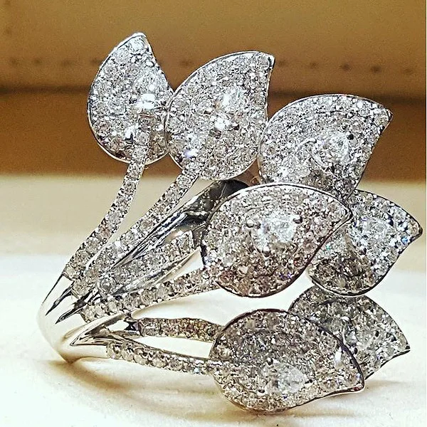 100% 925 серебро VS2 2 карата бриллиантовое кольцо для женщин Роскошные Bague Etoile Bizuteria