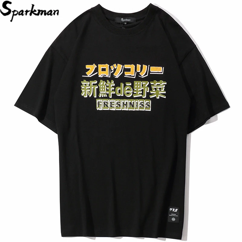 2019 Мужская футболка в стиле хип хоп Харадзюку с японским мультяшным монстром