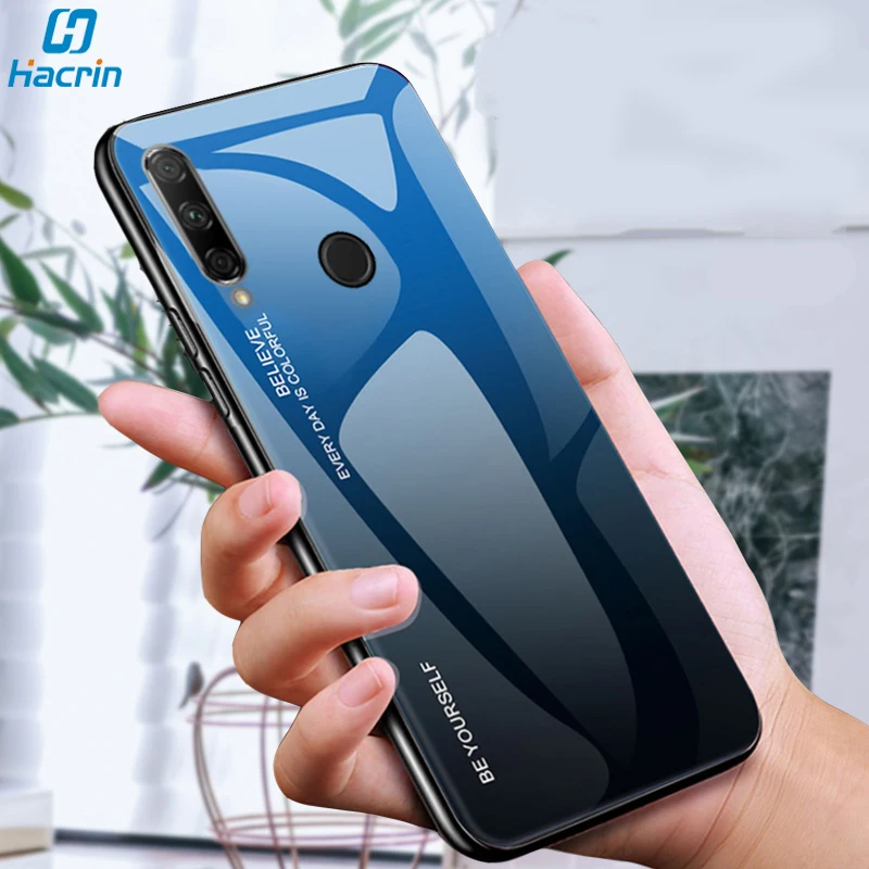 Чехол из закаленного стекла для huawei Honor 9X чехол глобальная версия градиентный