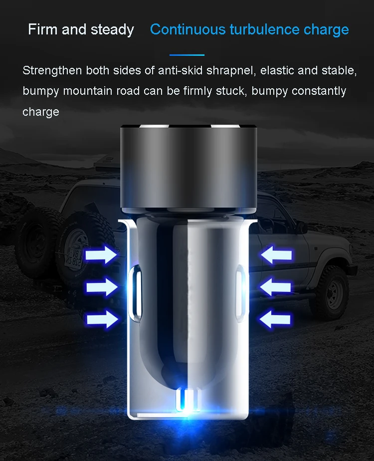Автомобильное зарядное устройство A с двумя usb-портами для мобильного телефона, светодиодный дисплей, автомобильное зарядное устройство, зарядное устройство для прикуривателя