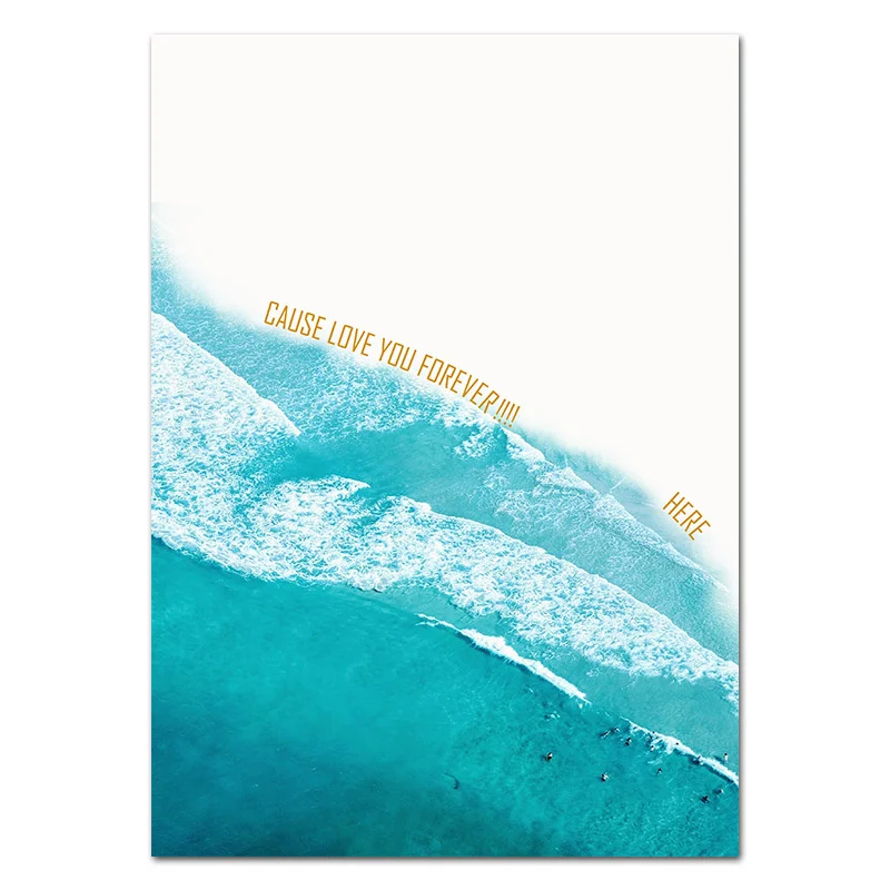 Современное настенное искусство Средиземноморский океан вид на стену в