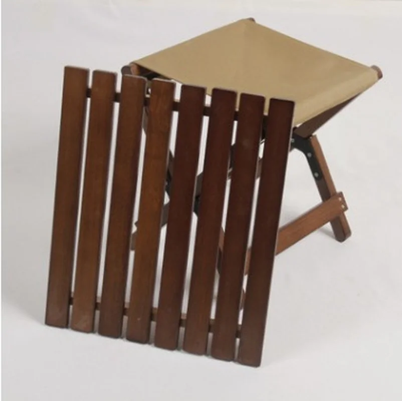 

Outdoor Camping Camping Folding Chair Portable Cloth Dual Purpose Wooden Small Horse Fishing Stool Outdoor Leisure Products