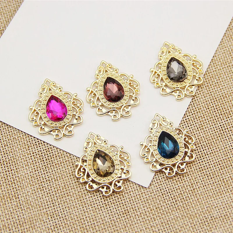 20 новых 60 шт. пустотелых пуговиц из сплава для сделай сам аксессуар волос или