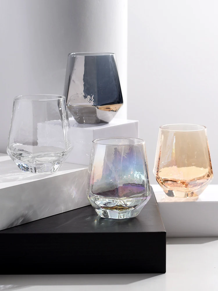 

Nordic Instagram Style Hexagonal Glass Whiskey Glass Beer Steins Milk Cup Juice Cup Water Cup