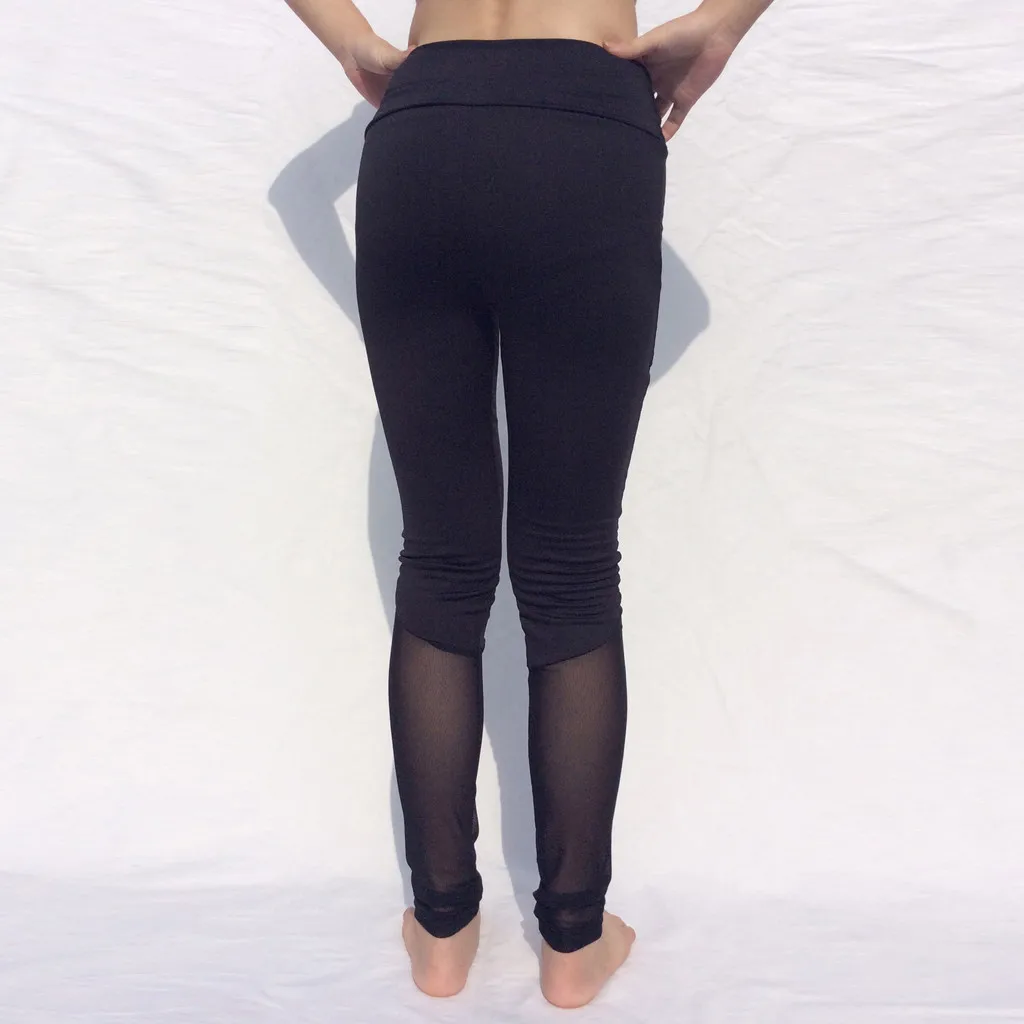 Брюки для йоги SAGACE 2020 женские леггинсы с боковым Боком борьбы сеткой спортивные облегающие штаны йоги|Штаны