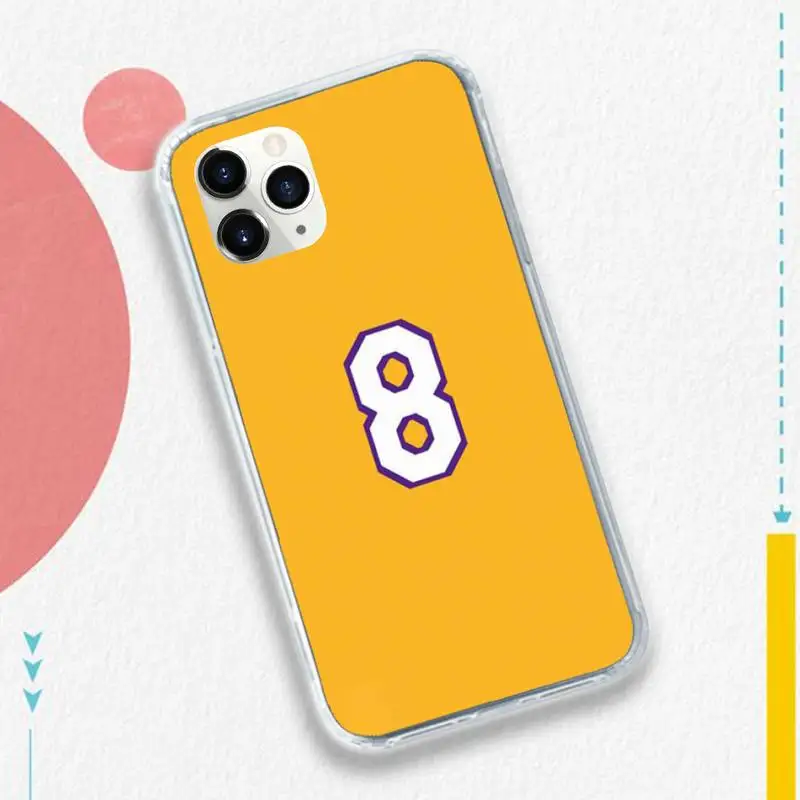 

Lucky Number Basketball 23 24 Phone Case for iPhone 11 12 mini pro XS MAX 8 7 6 6S Plus X 5S SE 2020 XR