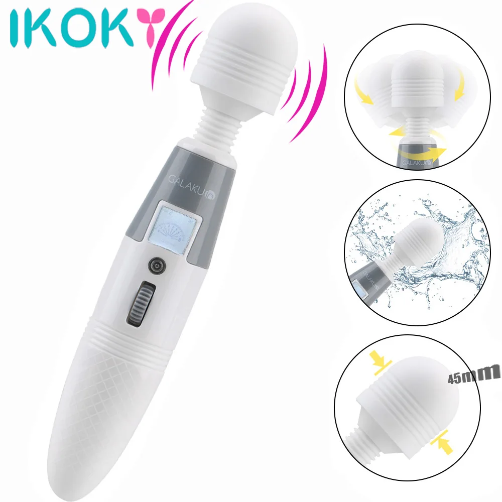 64 режима массажа тела мощная волшебная палочка вибратор огромная голова AV