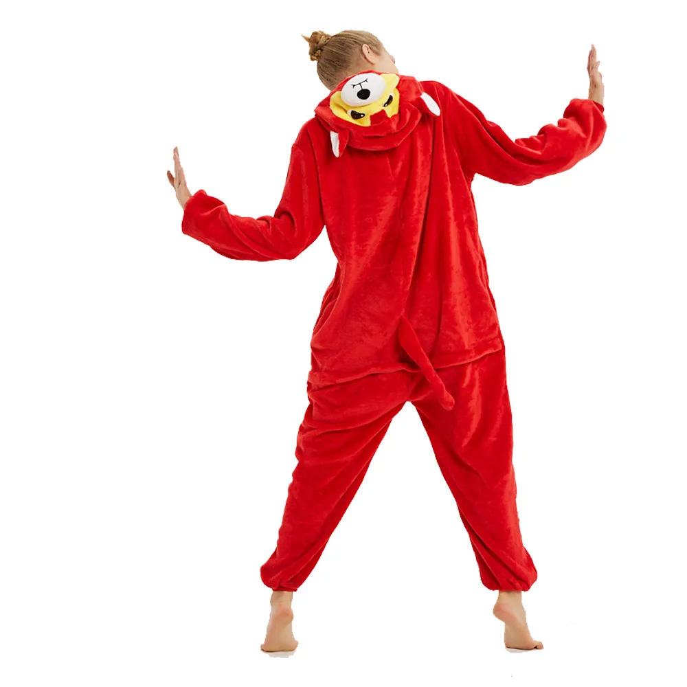 Пижама кигуруми Унисекс Женская пижама цельный комбинезон с капюшоном Мужская