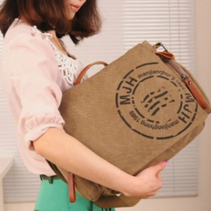 Casual Retro Canvas Handbag Unisex Single Shoulder Crossbody Messenger Bags Travel Hiking Packs |