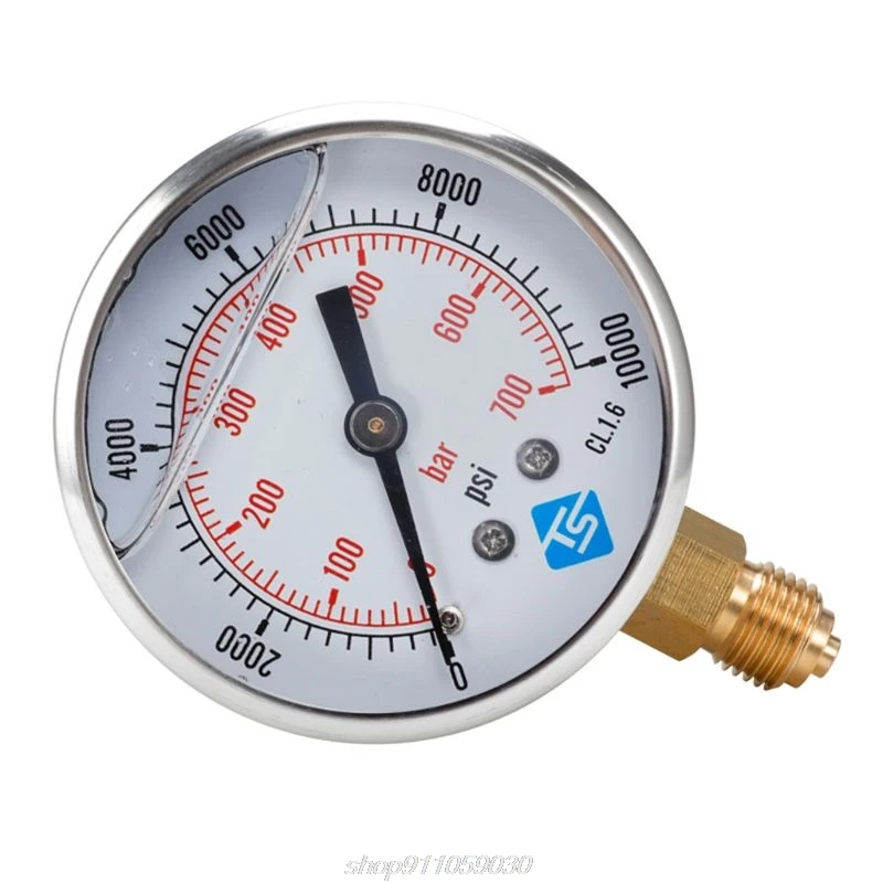 

1/4 BSP Pressure Compound Vacuum Gauge Glycerine Filled Gauges 68mm Dial Vac To 10000 Psi Bottom Mount A14 21 Dropship