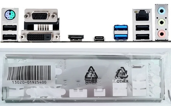 

New I/O shield back plate of motherboard for B150-PRO D3 just shield backplate Free shipping