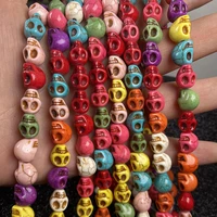 2021 new mix color skull turquoises beads charm loose isolation beads for jewelry making diy necklace bracelet accessories gift