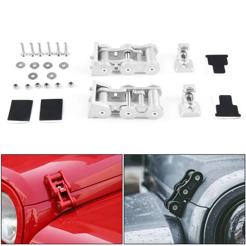 

Dyno Racing 1Pair Latch Locking Hood Catch Kit for 2007-2017 Jeep Wrangler JK