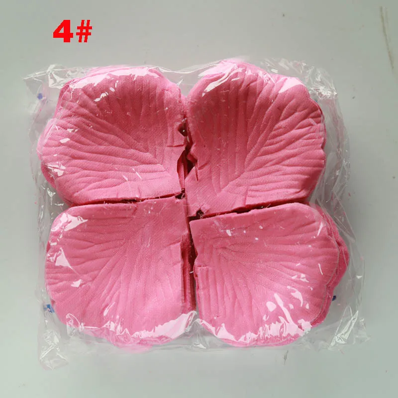 Deep pink 1000 шт. искусственные лепестки роз, цветок для девочек, Шелковый лепесток, искусственные лепестки для свадьбы, конфетти, вечерние украшения - Цвет: Deep pink