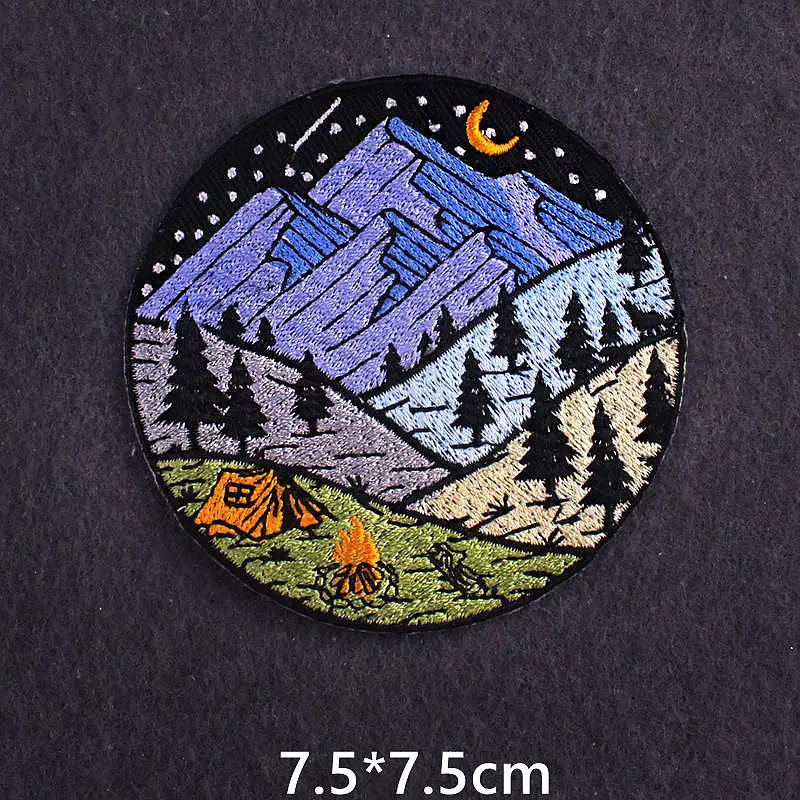 Нашивки с натуральными горами на одежду наклейки куртку аппликация
