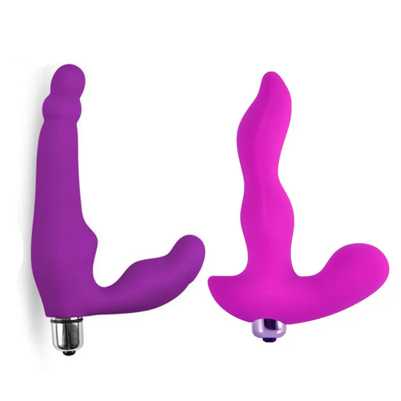 Силиконовый фаллоимитатор без бретелек Анальная пробка вибратор массажер