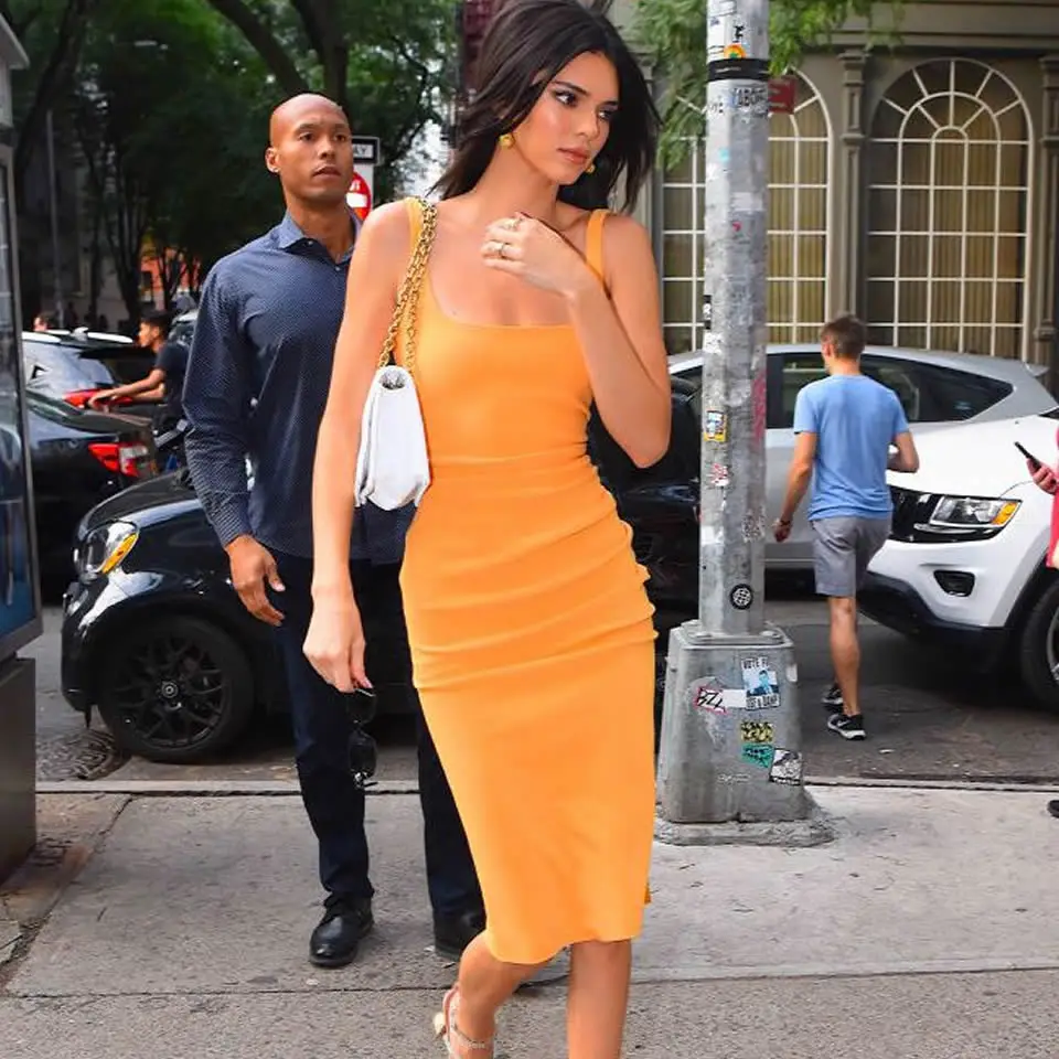 Женское Бандажное Платье До Колена летнее облегающее платье с квадратным