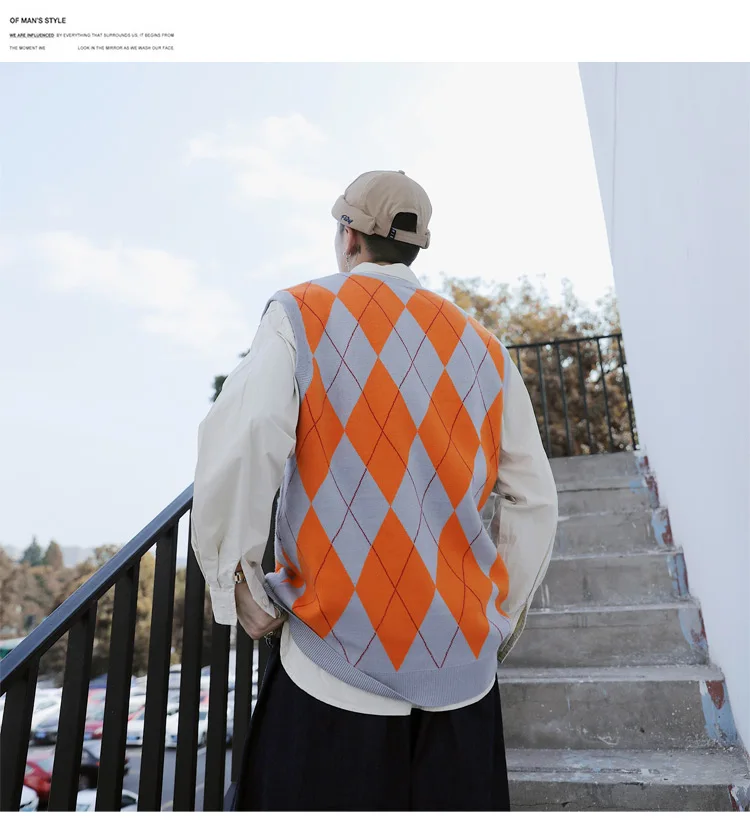 Privathinker осень зима корейский свитер жилет мужской пуловер Топы повседневные мужские без рукавов одноцветные уличные мужские s свитер жилет