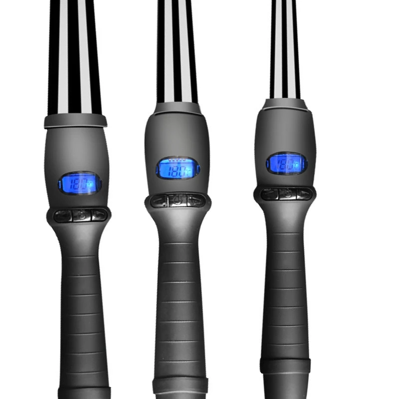 32 мм ЕС вилка Lcd бигуди конические щипцы для завивки одна трубка керамическая