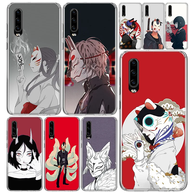 Чехол для телефона с изображением маски лисы чехол Huawei P40 P30 P20 P10 Mate 20 10 30 P smart Z + Pro